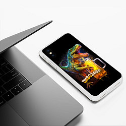 Чехол iPhone XS Max матовый Пивозавр за пятницу, цвет: 3D-белый — фото 2