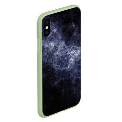 Чехол iPhone XS Max матовый Замерзающая галактика, цвет: 3D-салатовый — фото 2