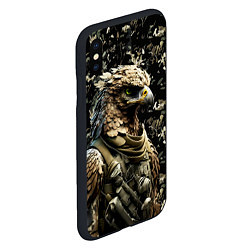 Чехол iPhone XS Max матовый Орел солдат спецназа, цвет: 3D-черный — фото 2