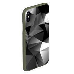 Чехол iPhone XS Max матовый Geometry grey ship, цвет: 3D-темно-зеленый — фото 2