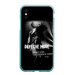 Чехол iPhone XS Max матовый Depeche Mode - Music for the Masses tour, цвет: 3D-мятный