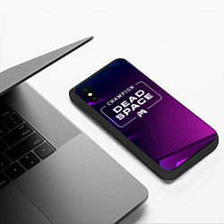 Чехол iPhone XS Max матовый Dead Space gaming champion: рамка с лого и джойсти, цвет: 3D-черный — фото 2