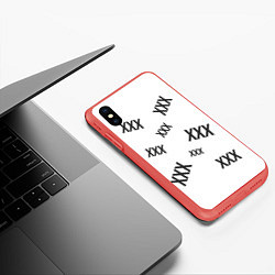 Чехол iPhone XS Max матовый Разброс Иксов, цвет: 3D-красный — фото 2