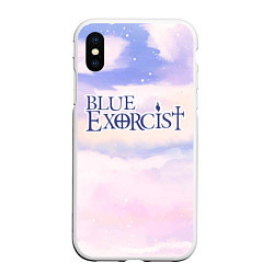 Чехол iPhone XS Max матовый Blue Exorcist sky clouds