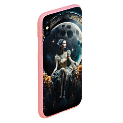 Чехол iPhone XS Max матовый Лунная принцесса - нейросеть, цвет: 3D-баблгам — фото 2