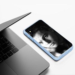 Чехол iPhone XS Max матовый Леонардо Ди Каприо фото, цвет: 3D-голубой — фото 2