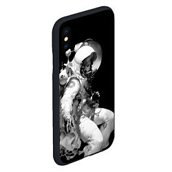 Чехол iPhone XS Max матовый Девушка астронавт, цвет: 3D-черный — фото 2