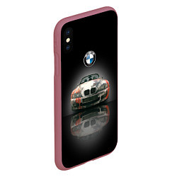 Чехол iPhone XS Max матовый Немецкий люксовый кабриолет BMW Z4, цвет: 3D-малиновый — фото 2