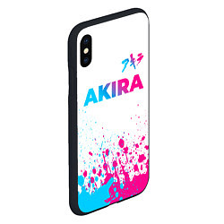 Чехол iPhone XS Max матовый Akira neon gradient style: символ сверху, цвет: 3D-черный — фото 2