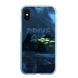 Чехол iPhone XS Max матовый Drive civetta, цвет: 3D-голубой