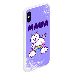 Чехол iPhone XS Max матовый Маша кошка единорожка, цвет: 3D-белый — фото 2