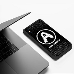 Чехол iPhone XS Max матовый Aerosmith с потертостями на темном фоне, цвет: 3D-черный — фото 2