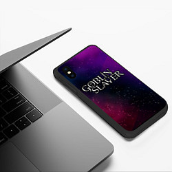 Чехол iPhone XS Max матовый Goblin Slayer gradient space, цвет: 3D-черный — фото 2