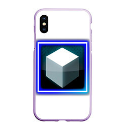 Чехол iPhone XS Max матовый Белый куб и магия, цвет: 3D-сиреневый