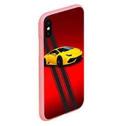 Чехол iPhone XS Max матовый Итальянский гиперкар Lamborghini Aventador, цвет: 3D-баблгам — фото 2