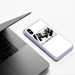 Чехол iPhone XS Max матовый Мэш пинает невинный исток, цвет: 3D-светло-сиреневый — фото 2