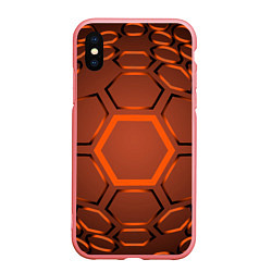 Чехол iPhone XS Max матовый Оранжевая техноброня, цвет: 3D-баблгам