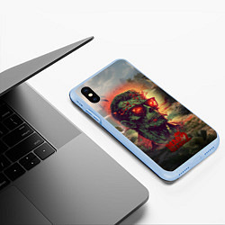 Чехол iPhone XS Max матовый Dead island 2 zombie, цвет: 3D-голубой — фото 2