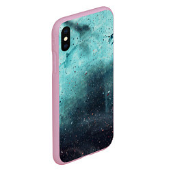 Чехол iPhone XS Max матовый Светло-синий тени и краски, цвет: 3D-розовый — фото 2