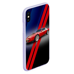 Чехол iPhone XS Max матовый Американский маслкар Pontiac Firebird 3 поколение, цвет: 3D-светло-сиреневый — фото 2