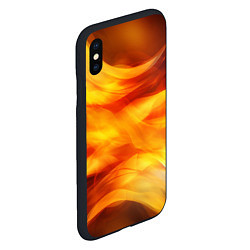 Чехол iPhone XS Max матовый Огонь: арт нейросети, цвет: 3D-черный — фото 2