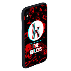 Чехол iPhone XS Max матовый The Killers rock glitch, цвет: 3D-черный — фото 2