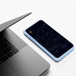 Чехол iPhone XS Max матовый Звездное небо созвездия, цвет: 3D-голубой — фото 2