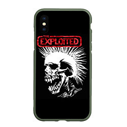 Чехол iPhone XS Max матовый Exploited - панк, цвет: 3D-темно-зеленый