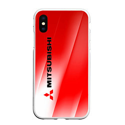 Чехол iPhone XS Max матовый Mitsubishi sign, цвет: 3D-белый