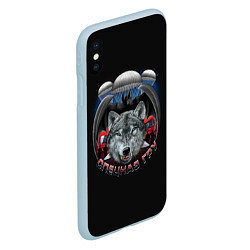 Чехол iPhone XS Max матовый Спецназ ГРУ - разведчик, цвет: 3D-голубой — фото 2