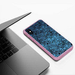 Чехол iPhone XS Max матовый Смешение молекул midjourney, цвет: 3D-розовый — фото 2