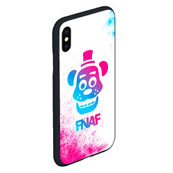 Чехол iPhone XS Max матовый FNAF neon gradient style, цвет: 3D-черный — фото 2