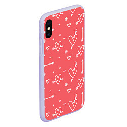 Чехол iPhone XS Max матовый Love is love, цвет: 3D-светло-сиреневый — фото 2