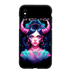 Чехол iPhone XS Max матовый Fantasy girl - my escapism, цвет: 3D-черный