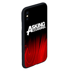 Чехол iPhone XS Max матовый Asking Alexandria red plasma, цвет: 3D-черный — фото 2