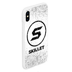 Чехол iPhone XS Max матовый Skillet с потертостями на светлом фоне, цвет: 3D-белый — фото 2