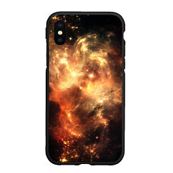 Чехол iPhone XS Max матовый Рождение галактики от Midjourney, цвет: 3D-черный