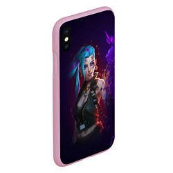 Чехол iPhone XS Max матовый Jinx art arcane league of legends, цвет: 3D-розовый — фото 2