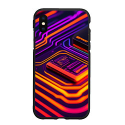 Чехол iPhone XS Max матовый Микрочип