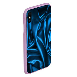 Чехол iPhone XS Max матовый Синий шёлк, цвет: 3D-сиреневый — фото 2