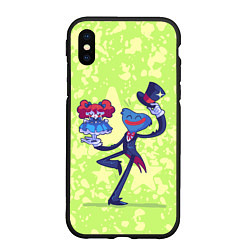 Чехол iPhone XS Max матовый Huggy Wuggy and Poppy Playtime, цвет: 3D-черный