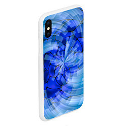 Чехол iPhone XS Max матовый Геометрическое цунами, цвет: 3D-белый — фото 2