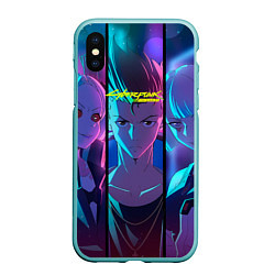 Чехол iPhone XS Max матовый Дэвид Мартинес Cyberpunk Edgerunners, цвет: 3D-мятный