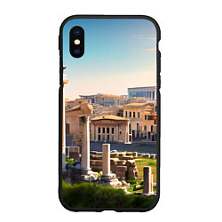 Чехол iPhone XS Max матовый Руины Рима, цвет: 3D-черный