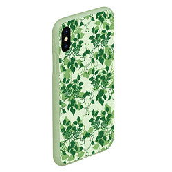 Чехол iPhone XS Max матовый Green nature, цвет: 3D-салатовый — фото 2