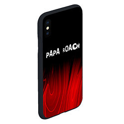 Чехол iPhone XS Max матовый Papa Roach red plasma, цвет: 3D-черный — фото 2