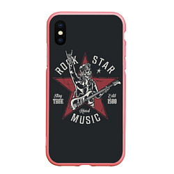 Чехол iPhone XS Max матовый Rockstar music, цвет: 3D-баблгам