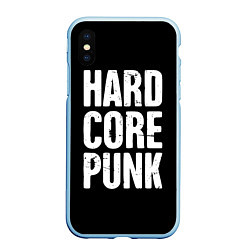 Чехол iPhone XS Max матовый Hardcore punk, цвет: 3D-голубой