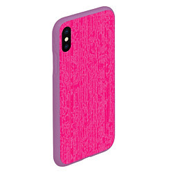 Чехол iPhone XS Max матовый Очень розовый, цвет: 3D-фиолетовый — фото 2