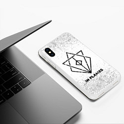 Чехол iPhone XS Max матовый In Flames с потертостями на светлом фоне, цвет: 3D-белый — фото 2